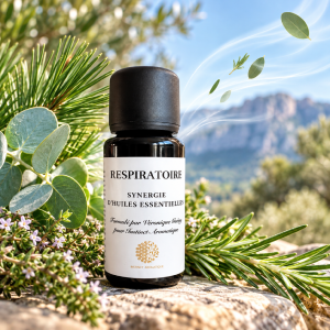Respiratoire -  Synergie de 7 huiles essentielles pour respirer -15 ml 