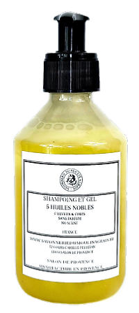 Shampoing gel douche 5 huiles nobles 250 ml