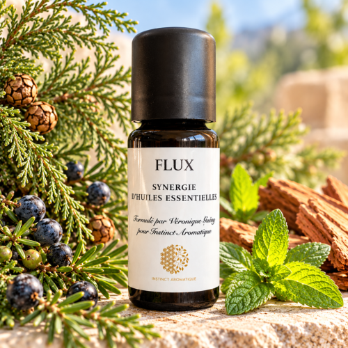 FLUX - Synergie de 5 huiles essentielles bio pour des jambes légères - 15 ml 